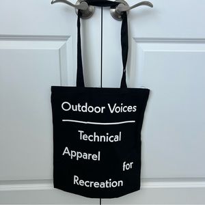 Outdoor Voices NYC tote bag.